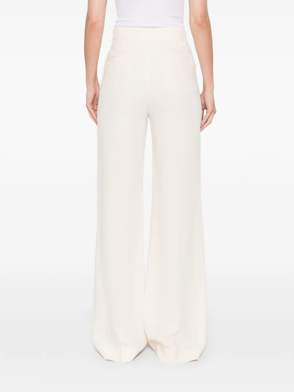 Valentino Garavani pressed-creases tailored trousers Beige