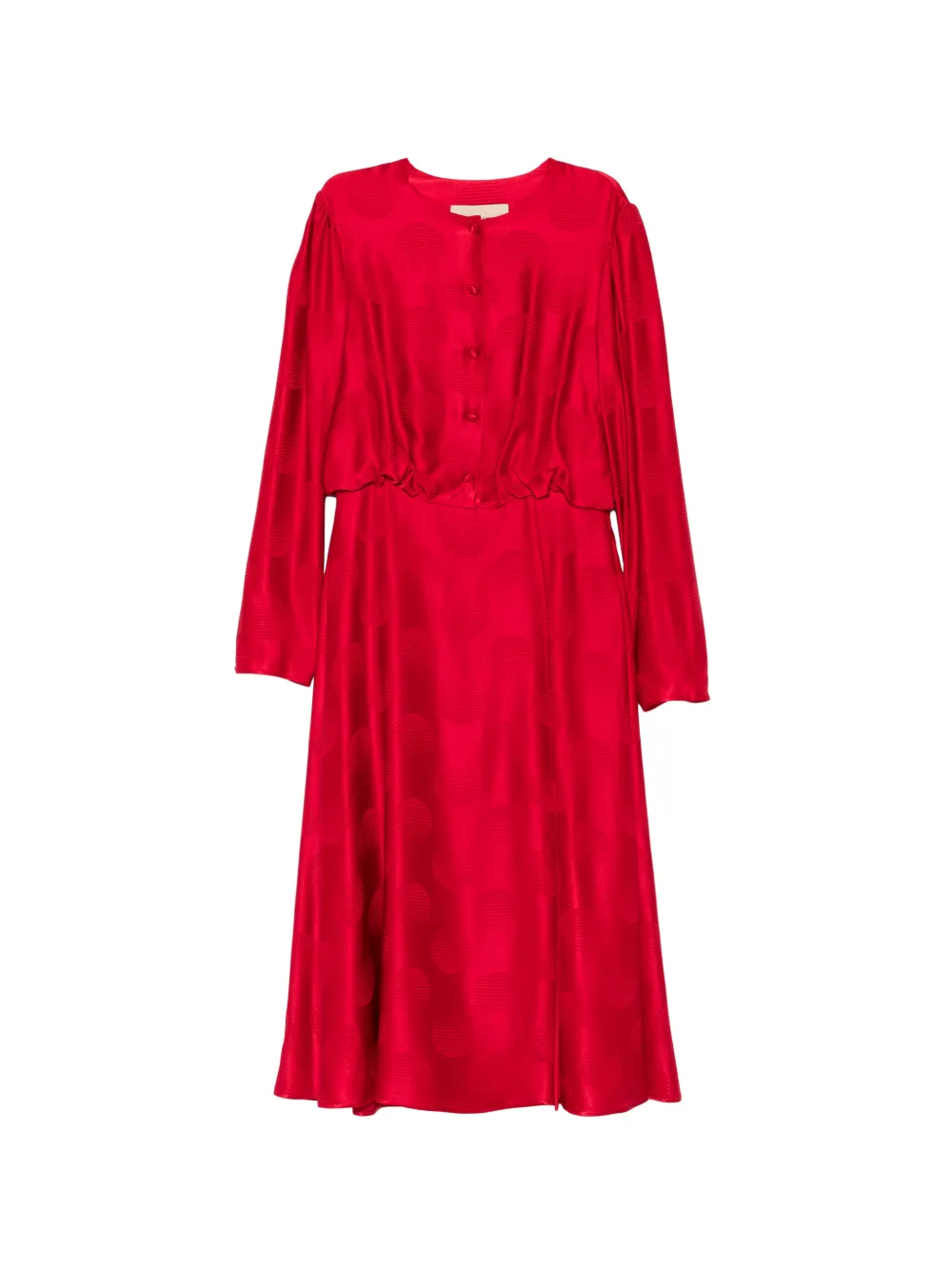 Valentino Garavani polka-dot jacquard midi dress - Rosso