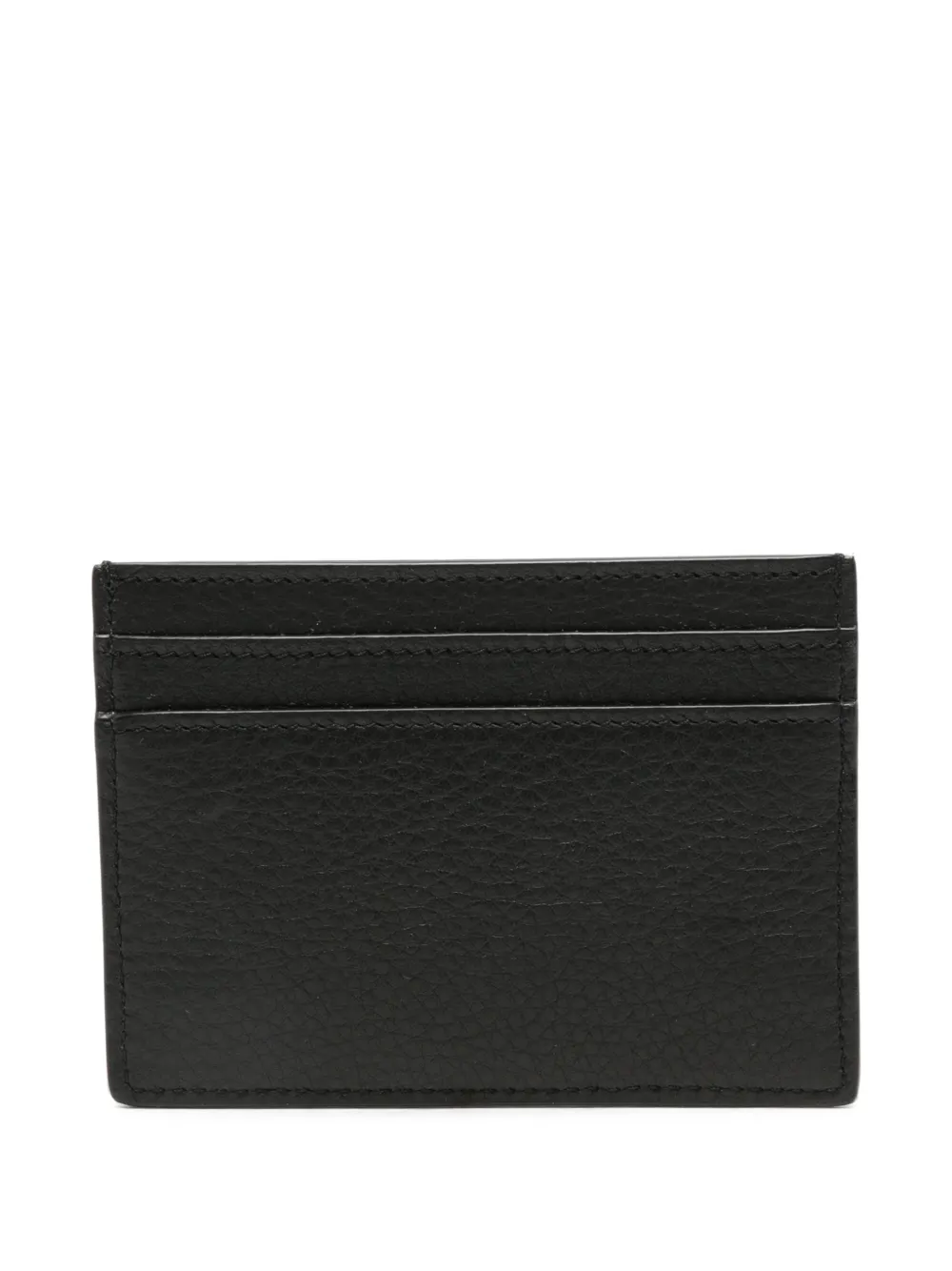 Saint Laurent Tiny Cassandre grained leather cardholder - Schwarz