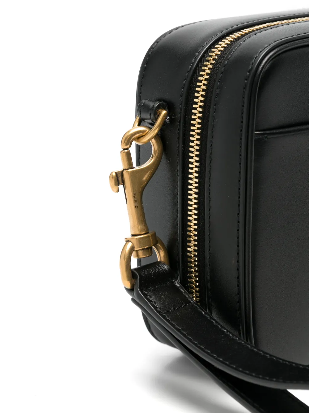 Saint Laurent Paris reisbuidel van glad leer Zwart