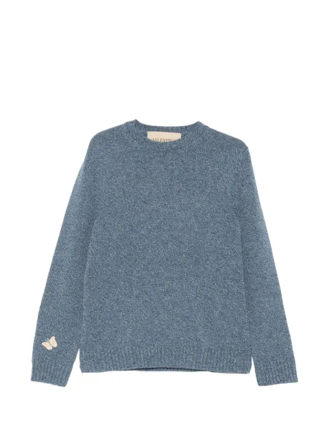 Valentino Garavani butterfly-patch mouliné sweater
