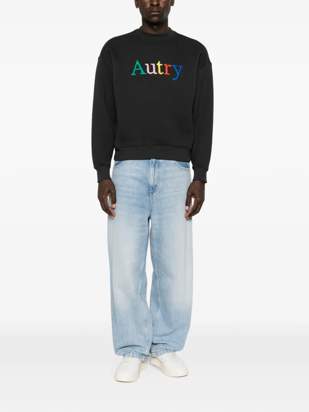 Autry Sweater met veelkleurig logo Zwart