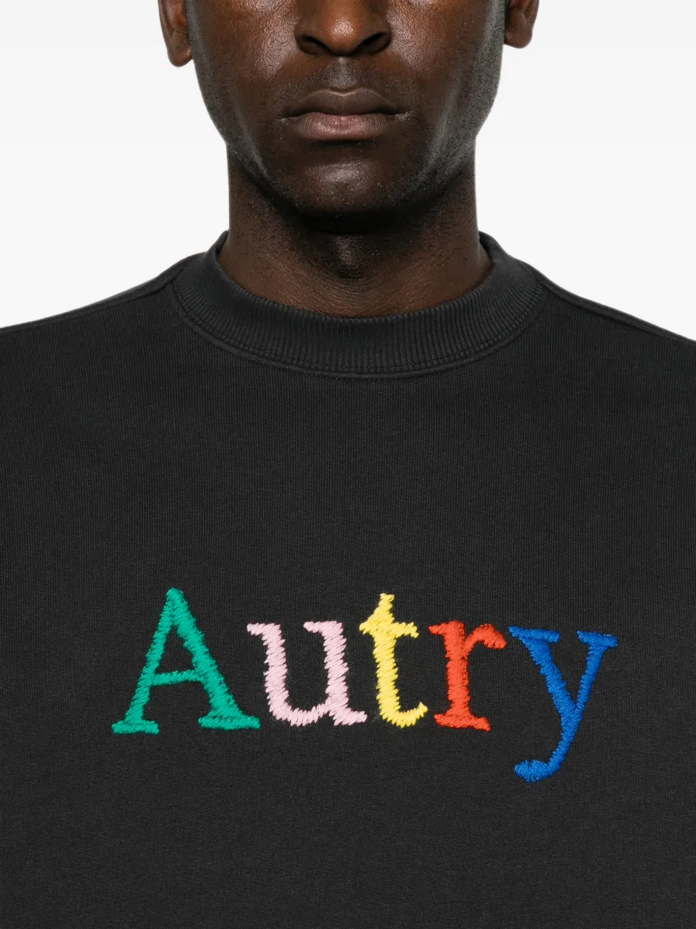 Autry Sweater met veelkleurig logo Zwart