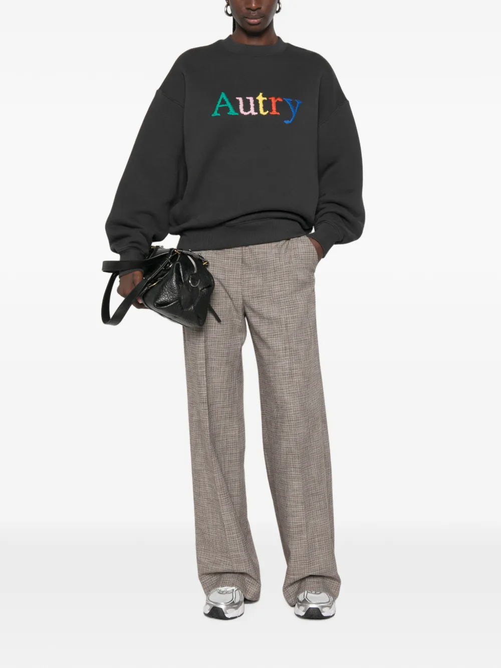 Autry Sweater met veelkleurig logo Zwart