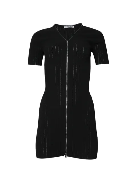 Alexander Wang robe longue à col v en maille pointelle