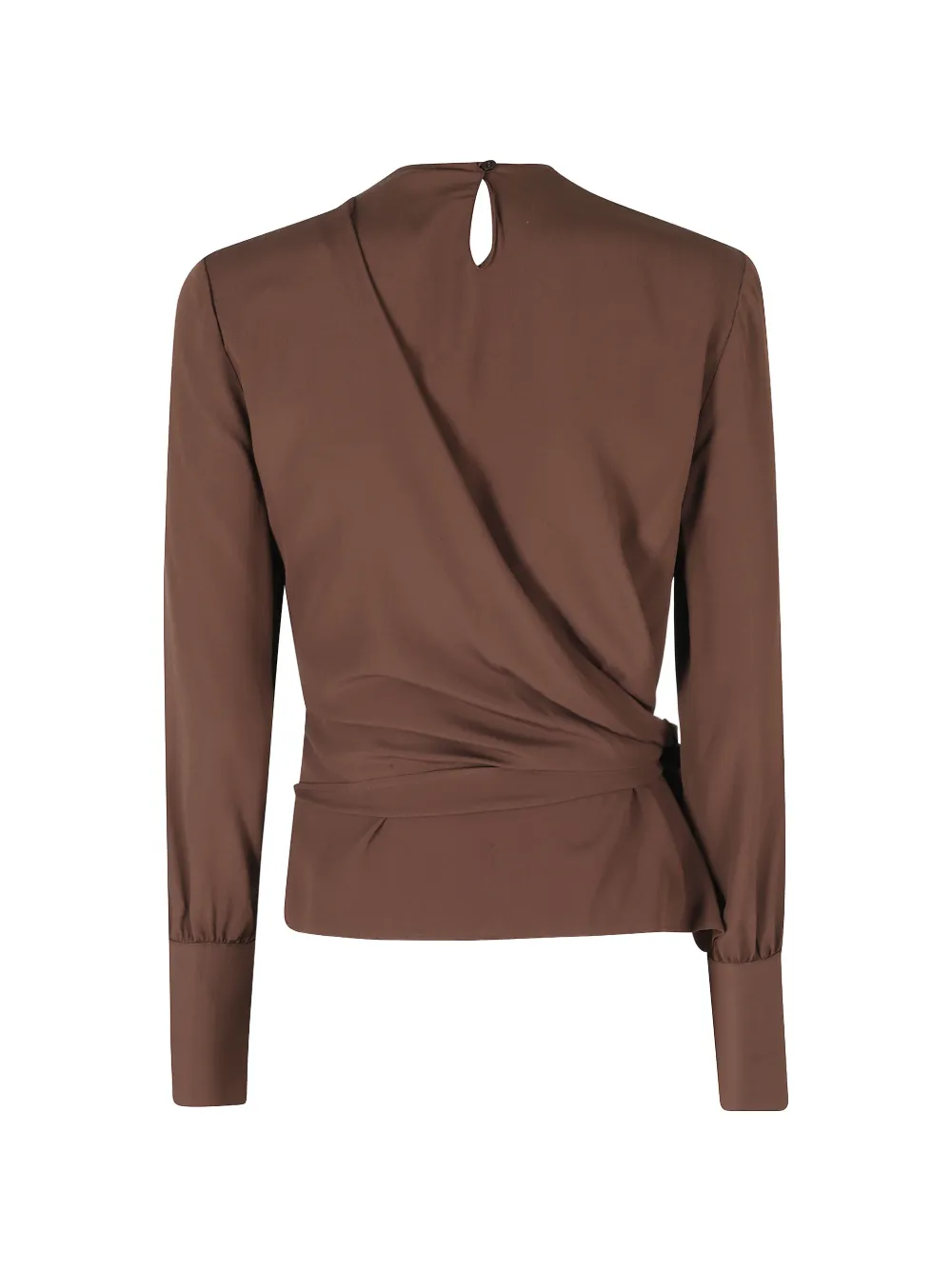 Federica Tosi Blouse met strik aan de zijkant Bruin