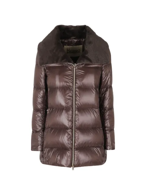 Herno faux-fur collar padded coat