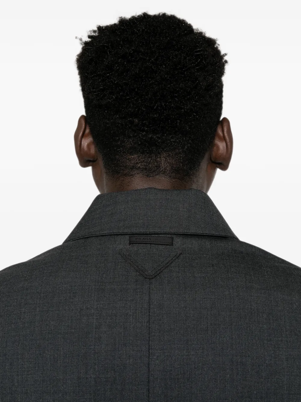 Prada Jas met logoplakkaat Grijs
