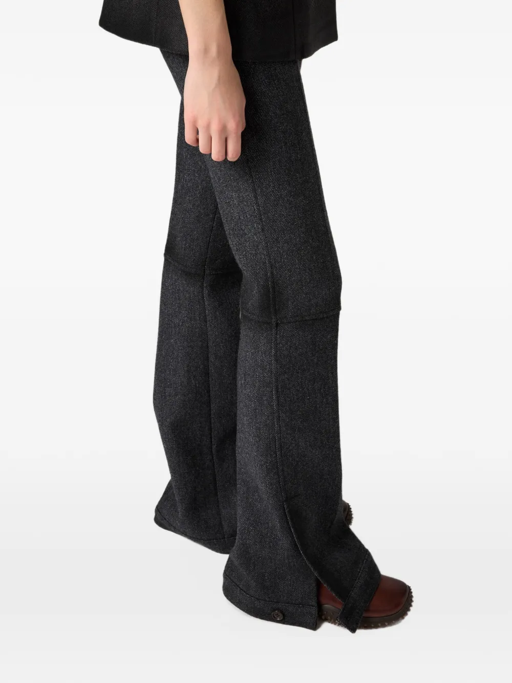 Miu double wool pants Grijs