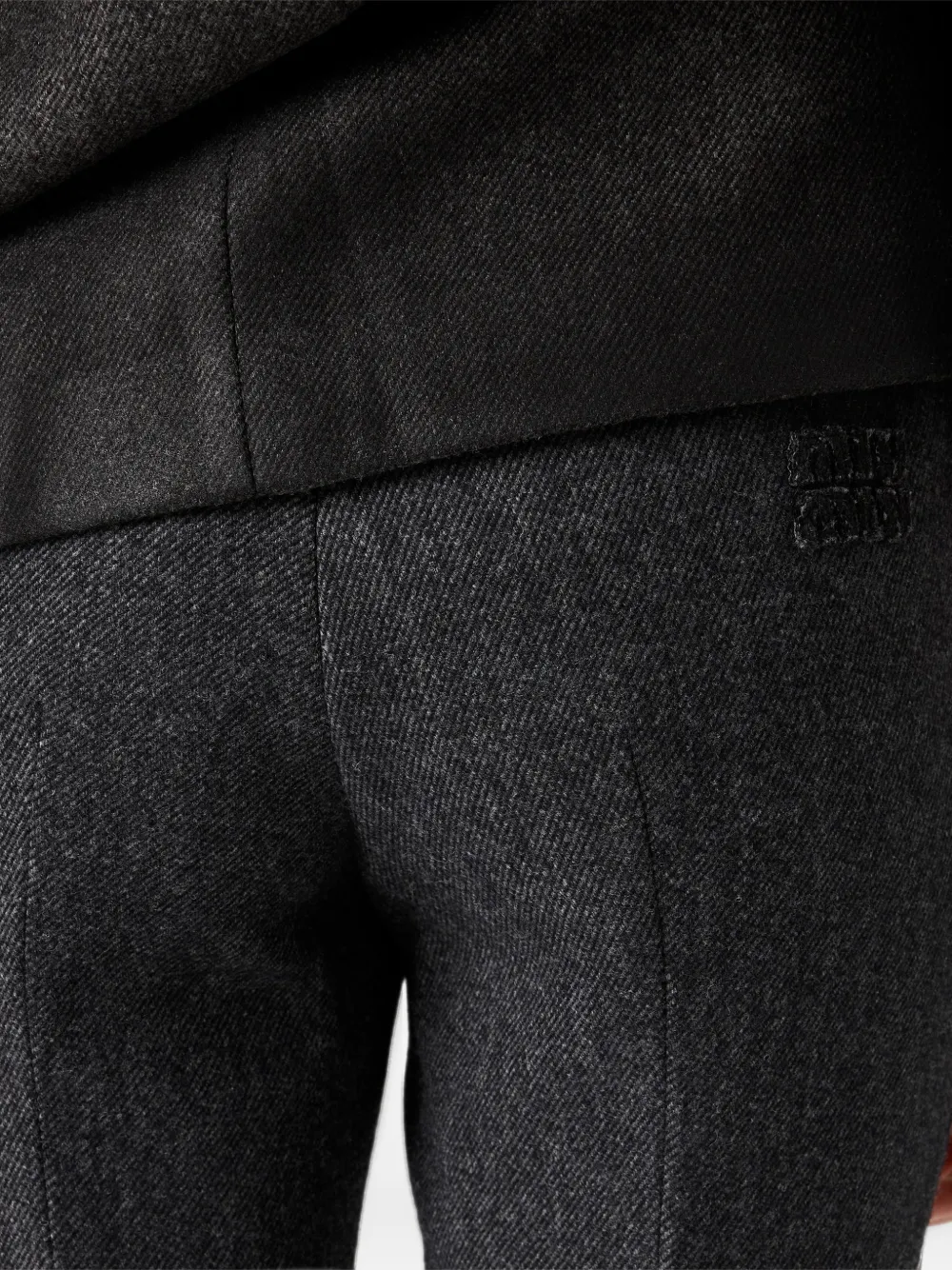 Miu double wool pants Grijs