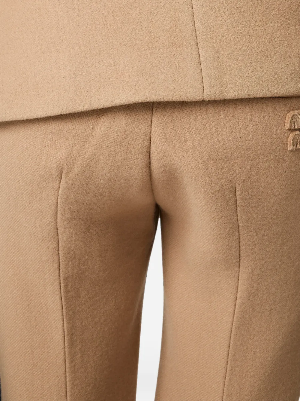 Miu Wollen broek Beige