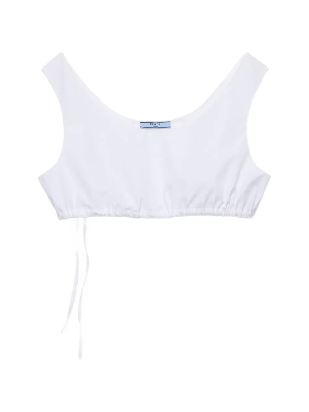 Prada poplin top - Bianco