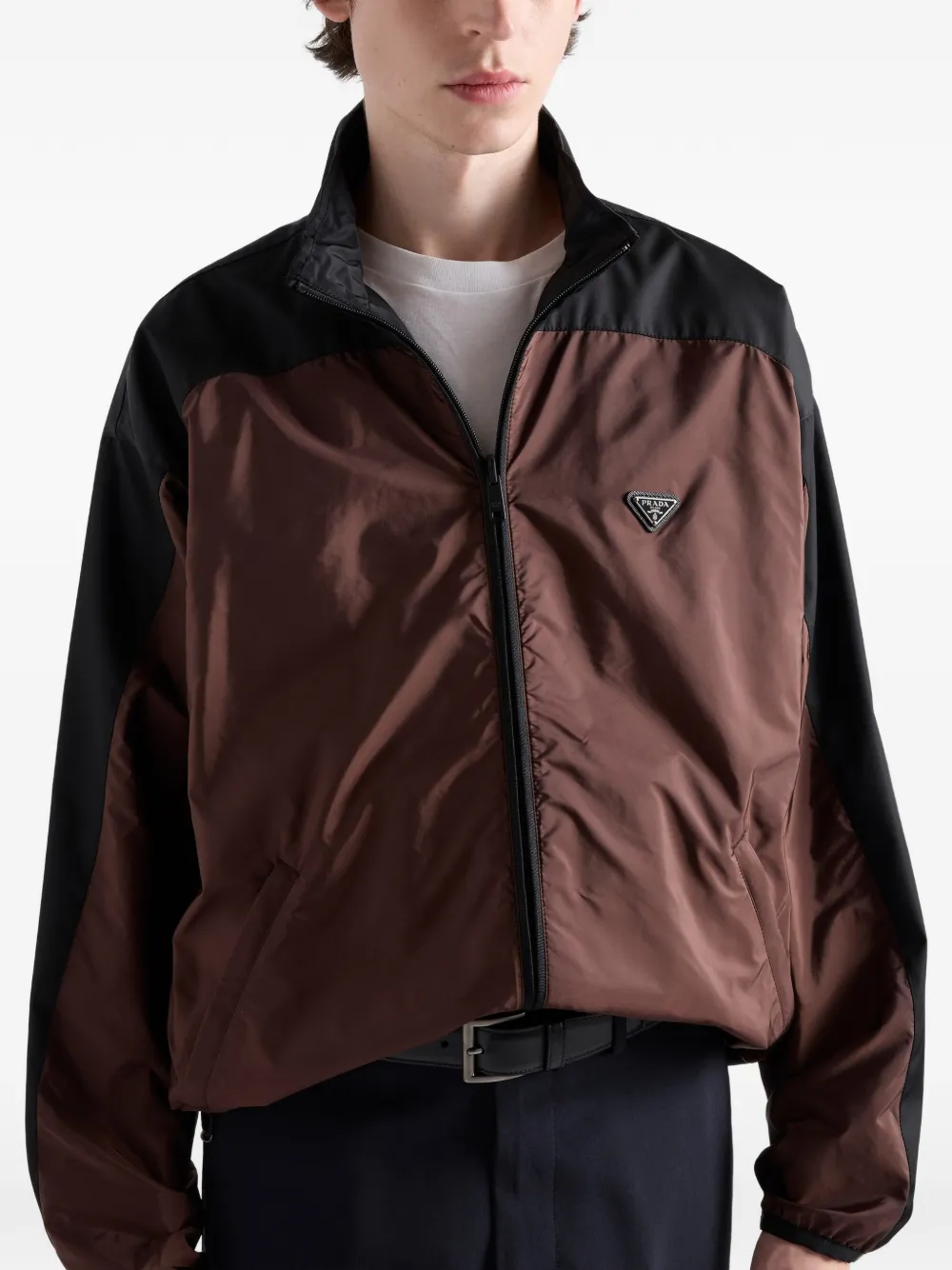 Prada Re-Nylon donsjack Bruin