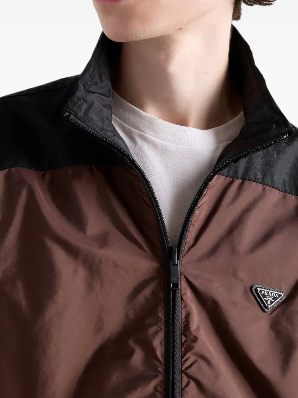Prada Re-Nylon donsjack Bruin