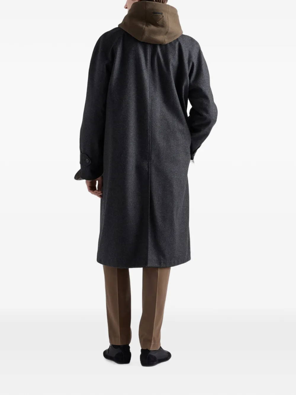 Prada Katoenen broek met verwassen effect Bruin