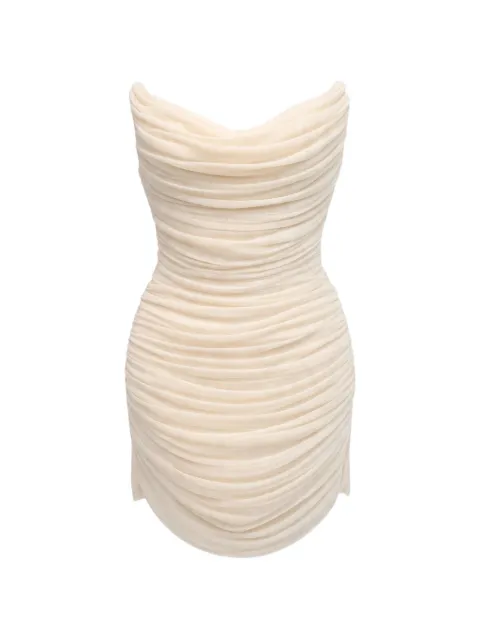 David Koma ruched strapless mini dress