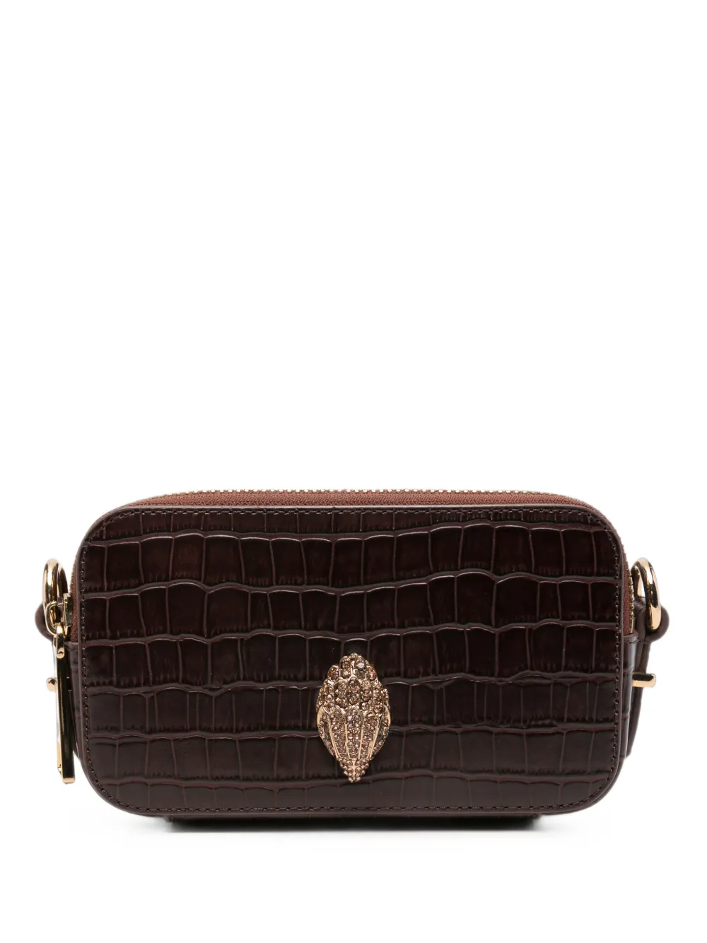 Kurt Geiger London Borsa a tracolla Kensington effetto coccodrillo - Marrone