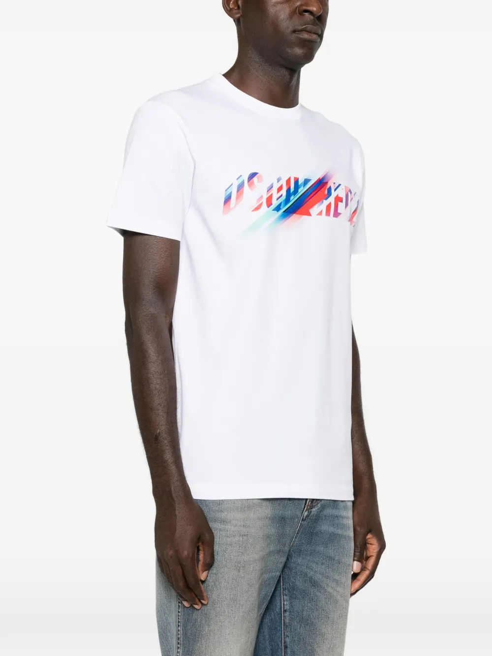 DSQUARED2 T-shirt met korte mouwen en logoprint Wit