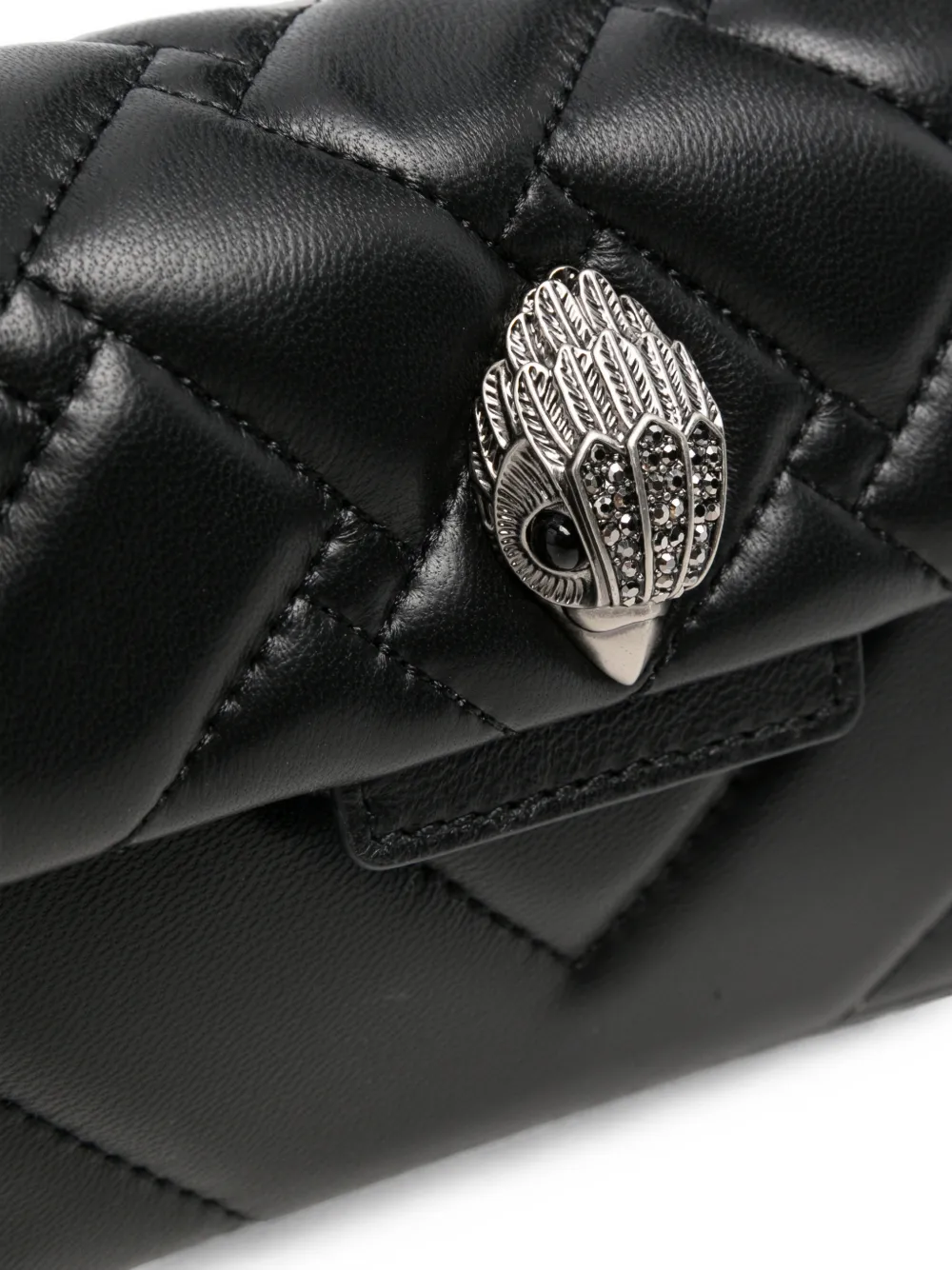 Kurt Geiger London Kleine Kensington gewatteerde leren schoudertas Zwart