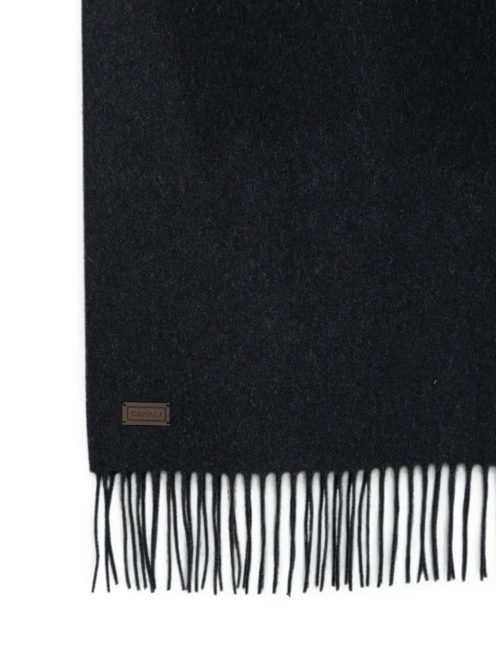 Canali Sjaal met logopatch Blauw