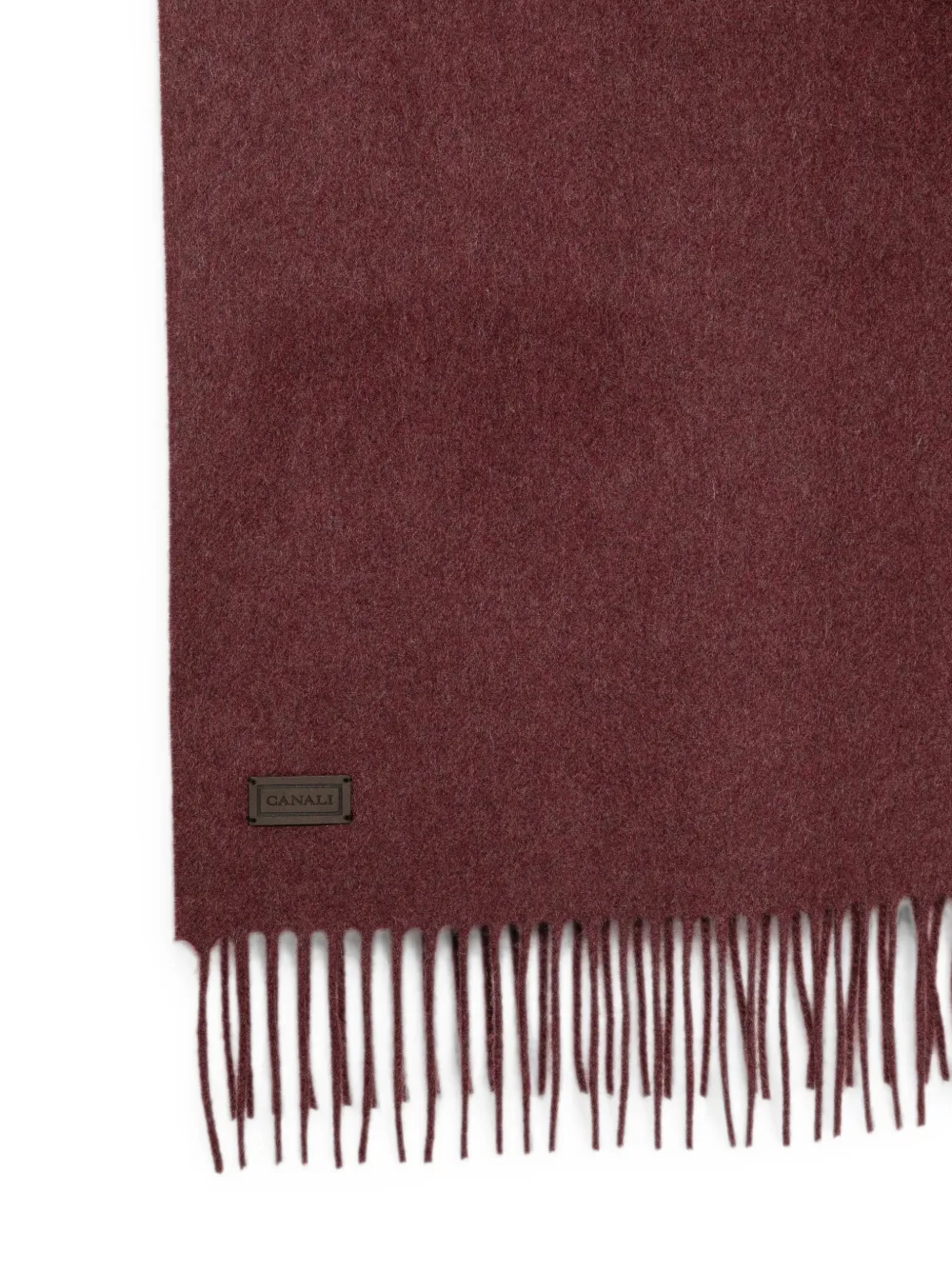 Canali Sjaal met logopatch Rood
