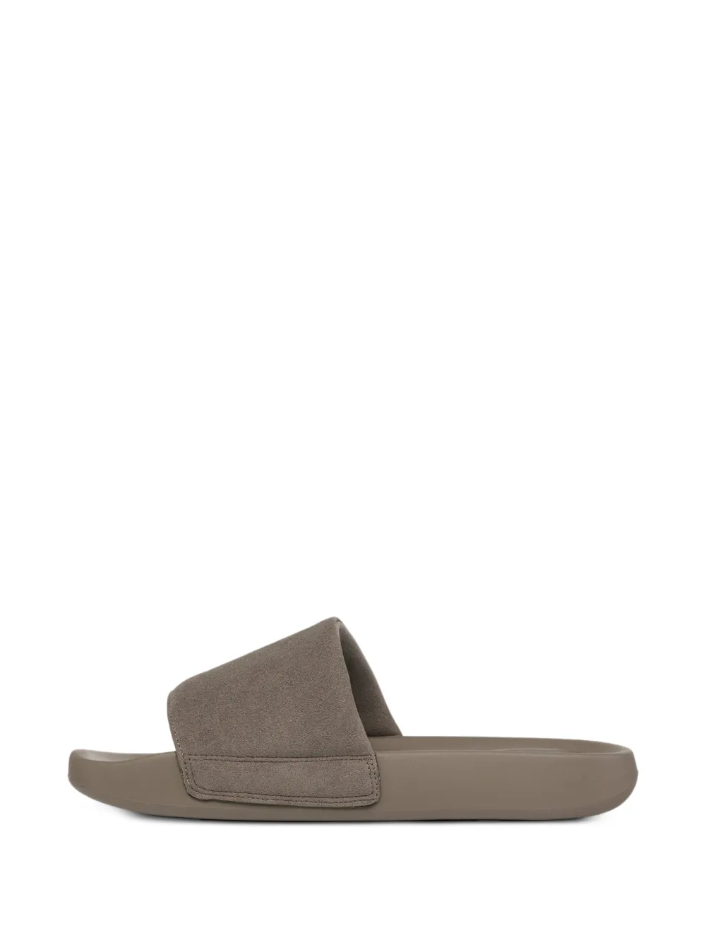 MCM we the best ultrasuede slides Grijs