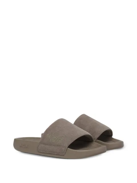MCM we the best ultrasuede slides