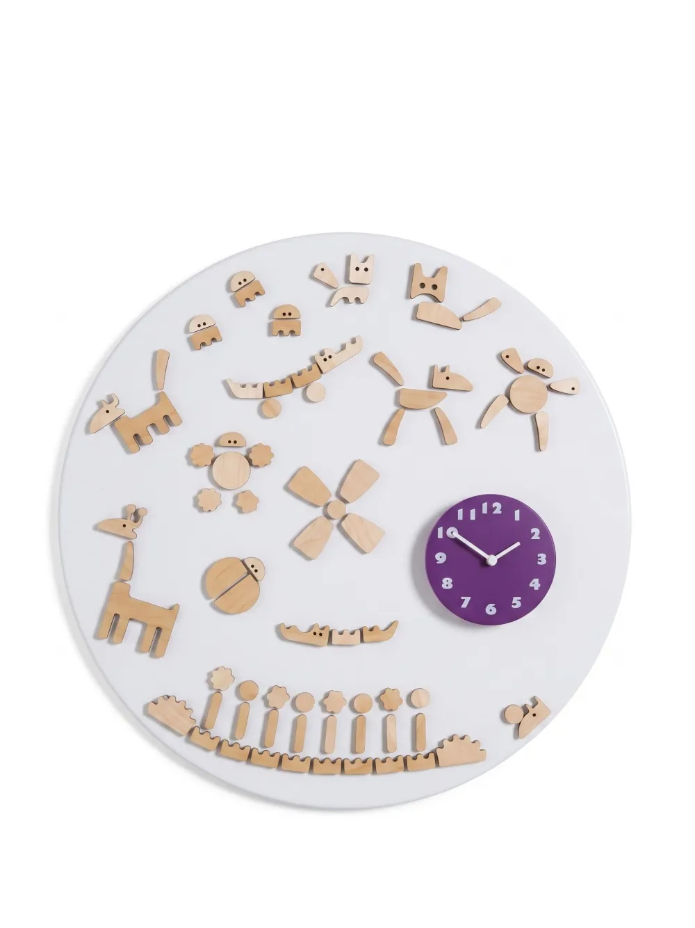 Domeniconi Tic animal-detail magnetic wall clock - Weiß