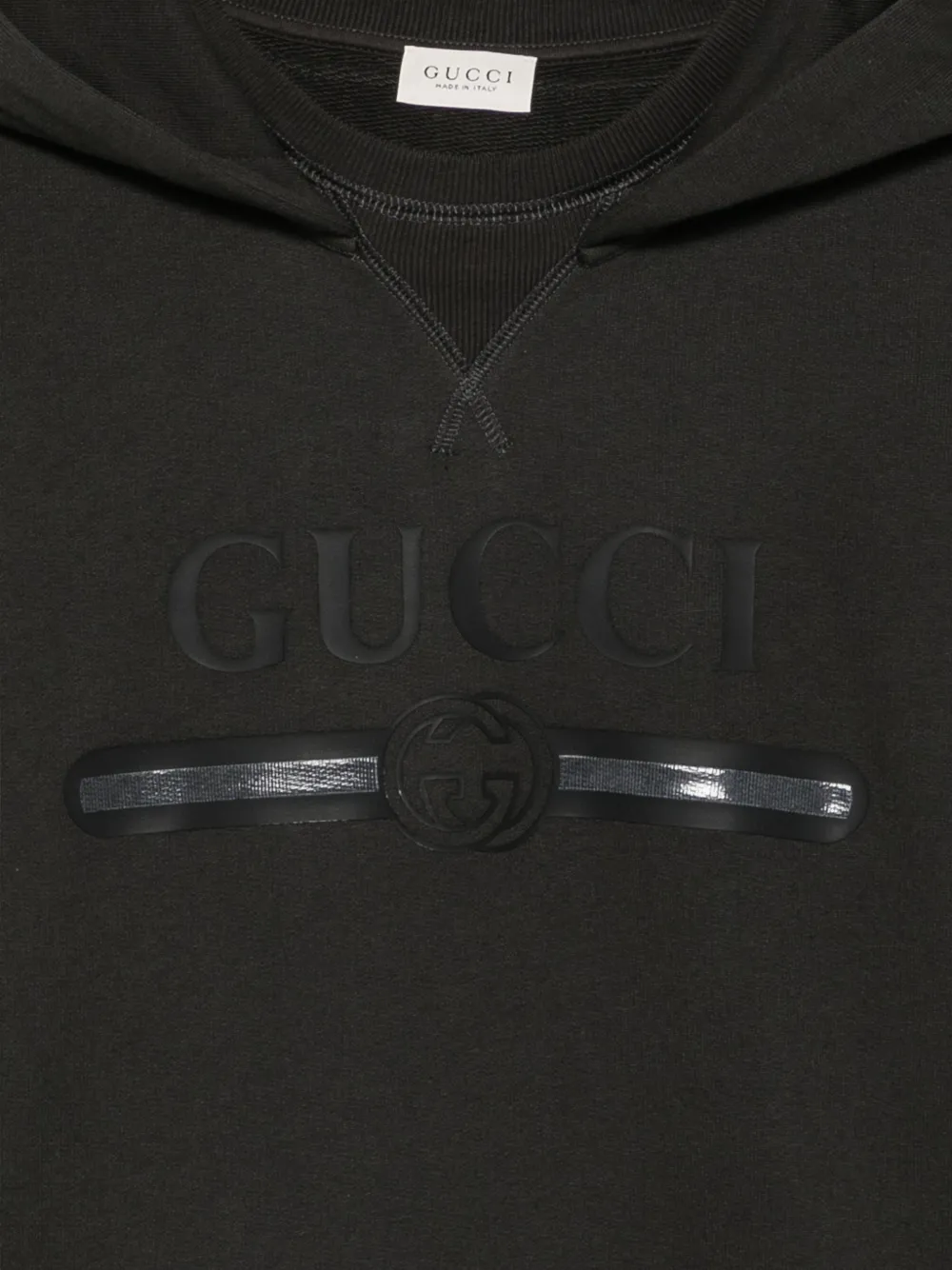Gucci Kids logo-print hoodie Zwart