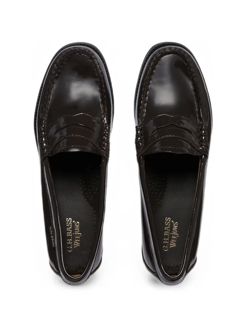 G.H.Bass Easy Weejuns lakleren loafers Bruin