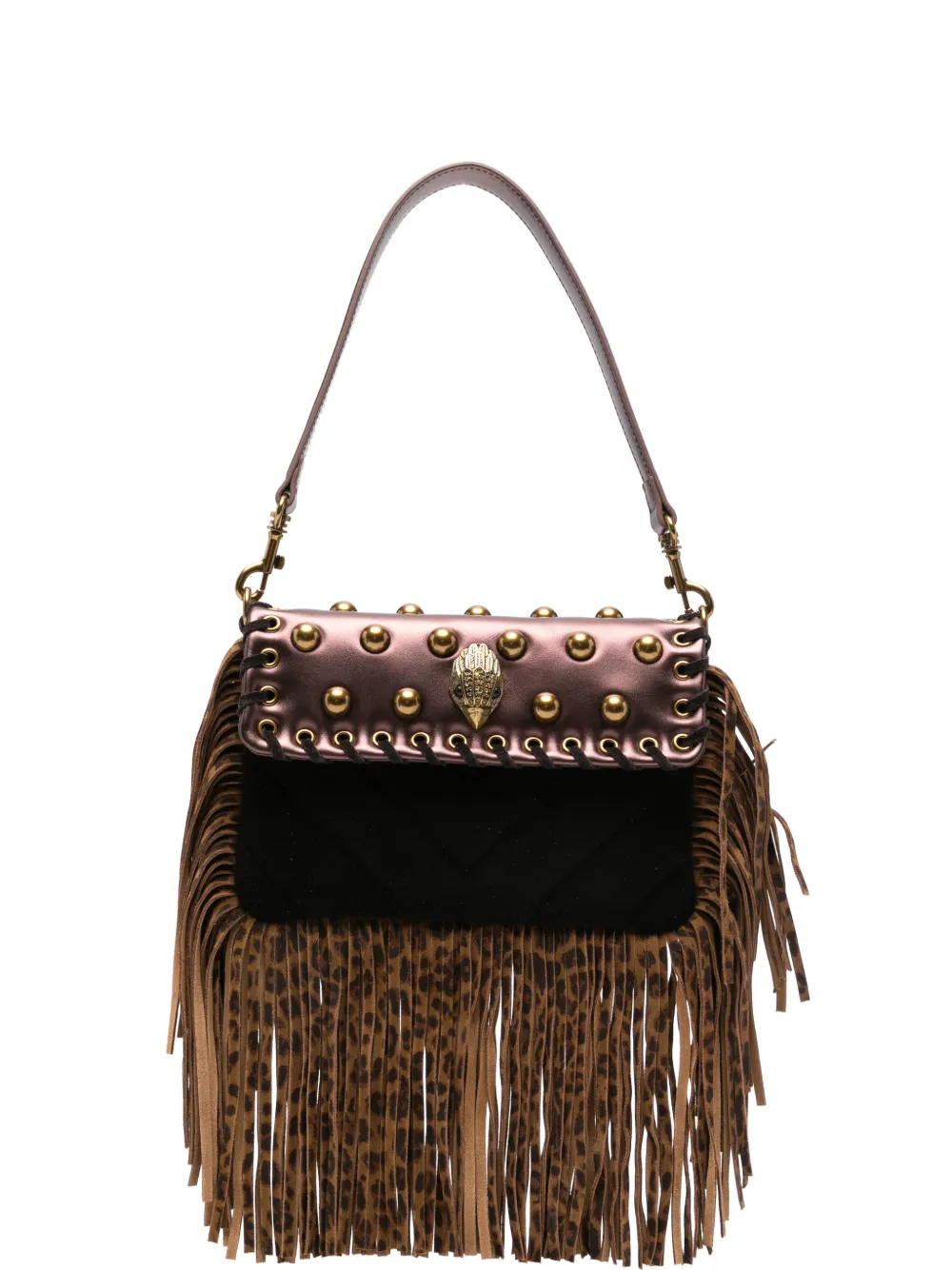 Kurt Geiger London Borsa a spalla Oxford con frange - Nero