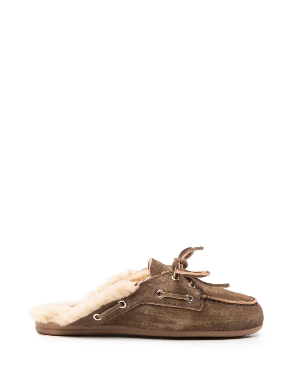 Posa suede shearling-lined mules