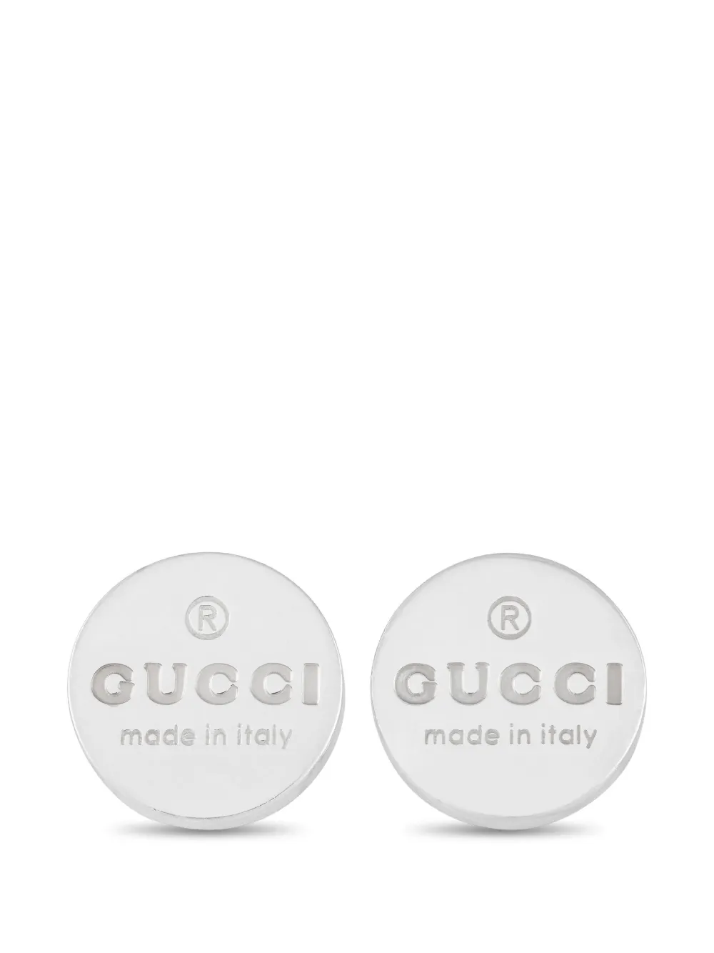 Gucci Pre-Owned Trademark disc earrings - Argento