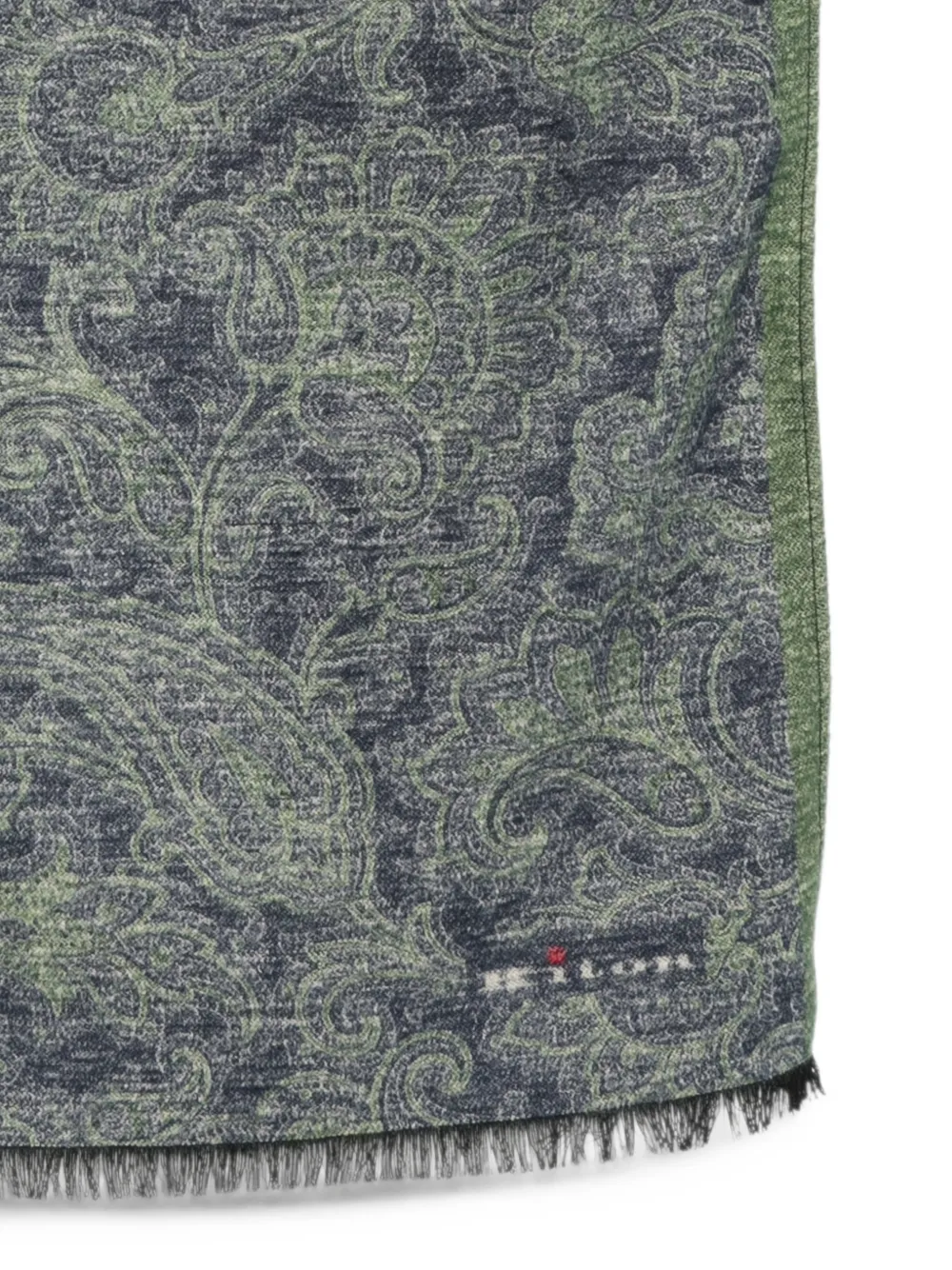 Kiton Sjaal met paisley-print Blauw
