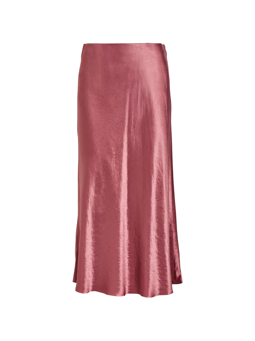 Vince Bias satin-finish slip midi skirt - Rosa