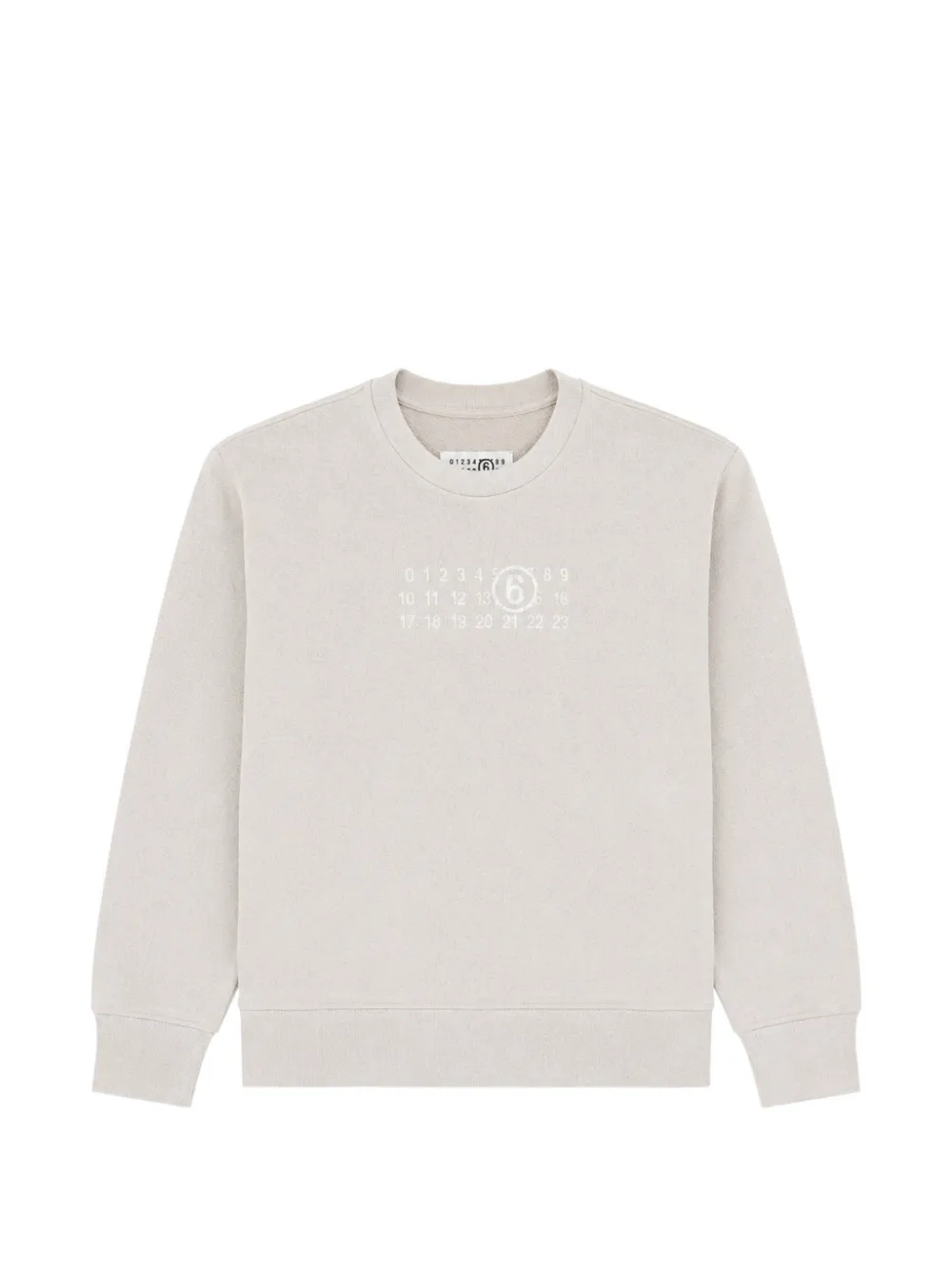 MM6 Maison Margiela Kids Numeric Signature sweater - Toni neutri