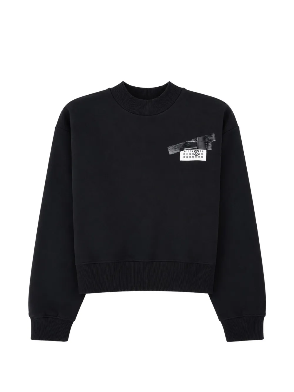MM6 Maison Margiela Kids logo-patch drop-shoulder sweatshirt - Nero