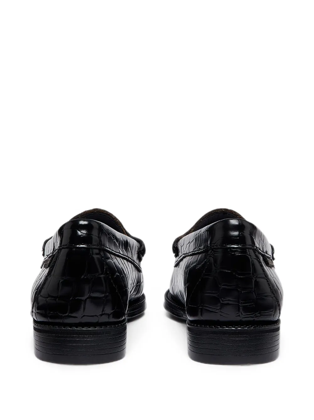G.H.Bass Easy Weejuns crocodile-effect loafers Zwart