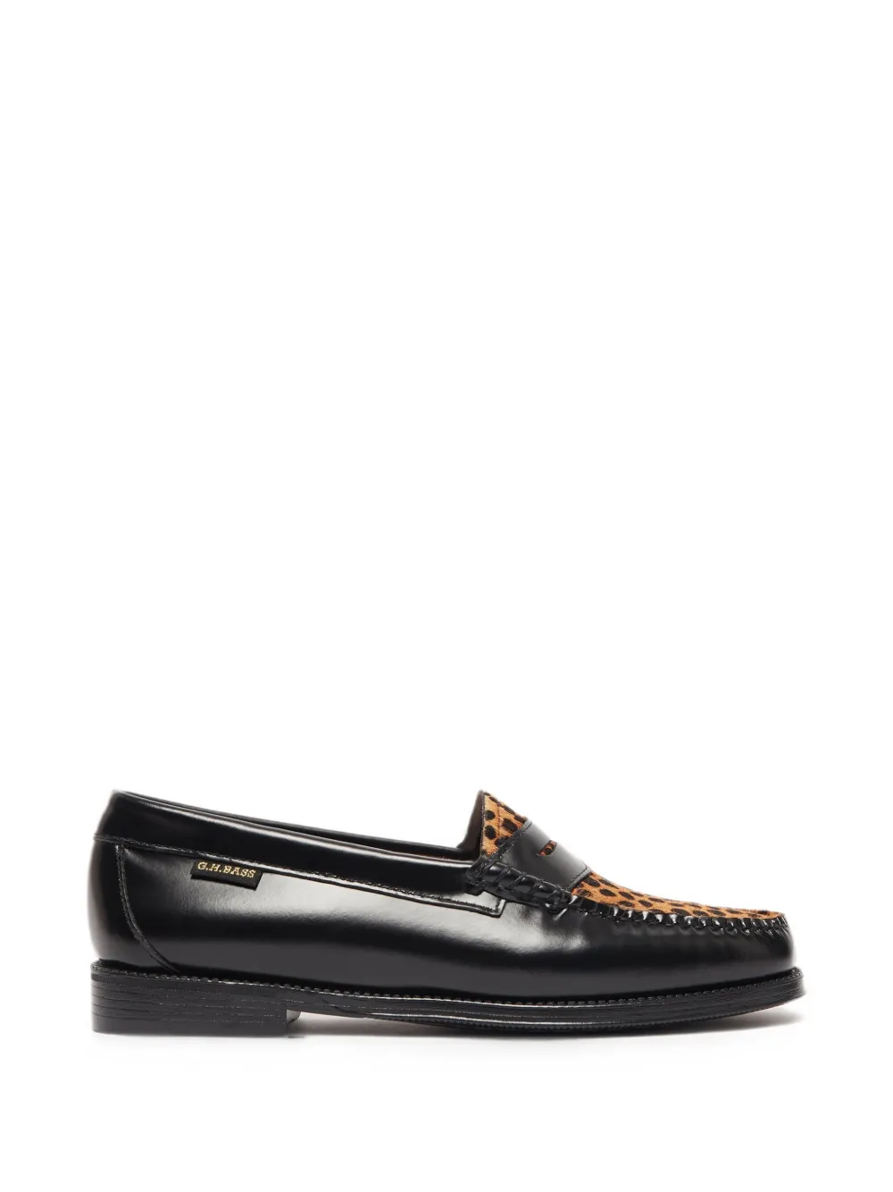 G.H.Bass Easy Weejuns leopard-print loafers Zwart