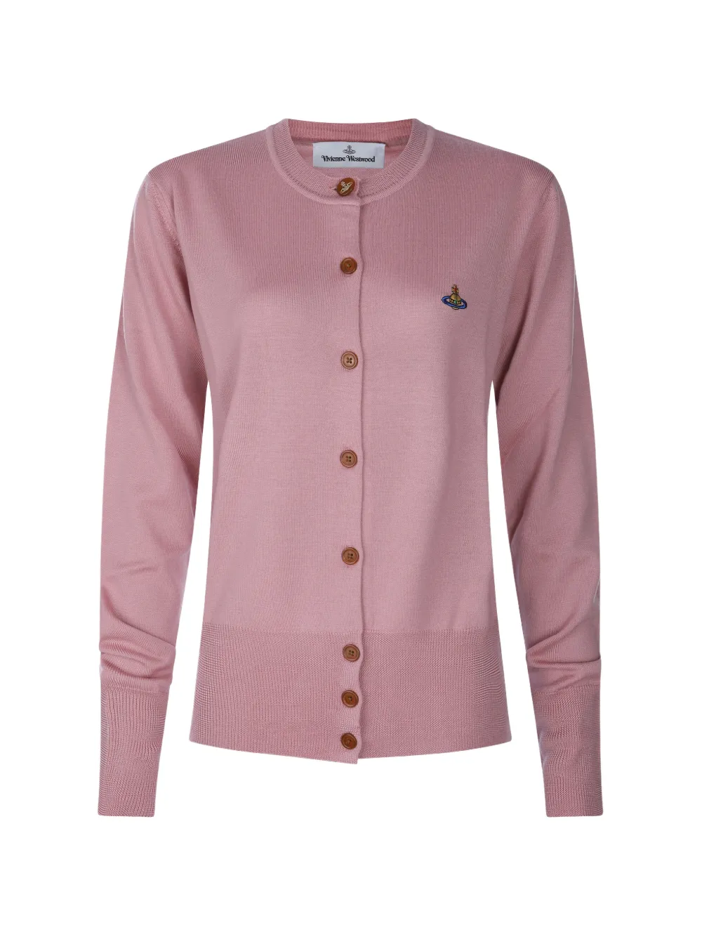 Vivienne Westwood Orb-embroidered button-front cardigan - Rosa