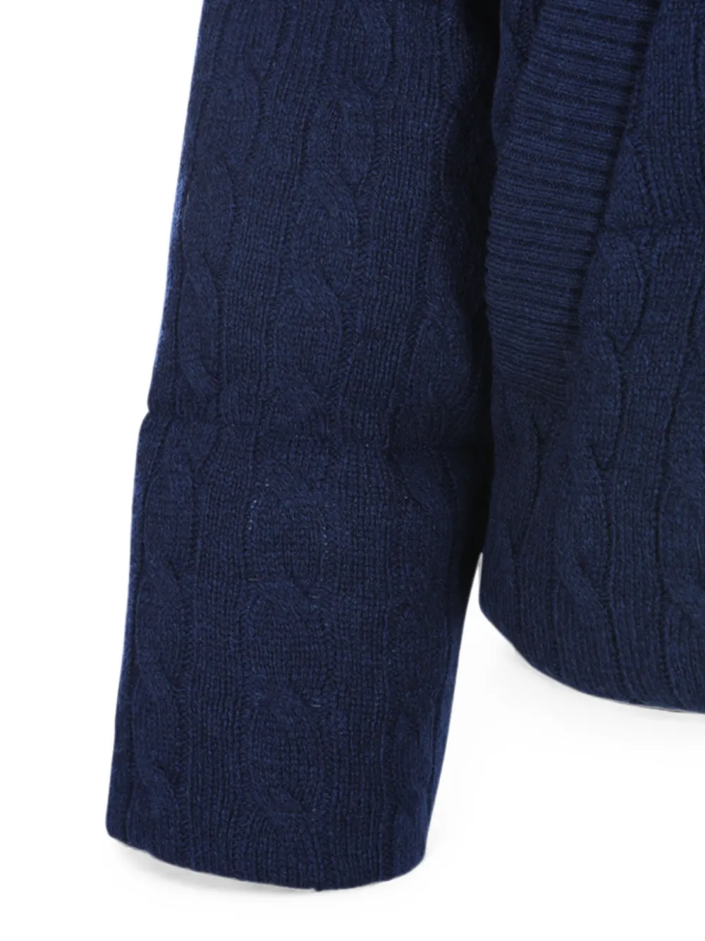 Polo Ralph Lauren Kabelgebreide gewatteerde jas Blauw