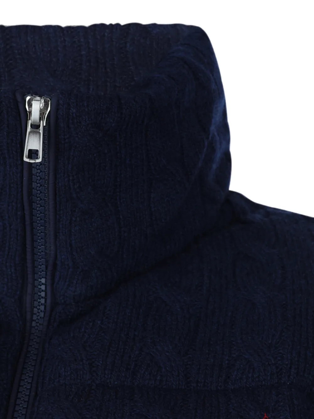 Polo Ralph Lauren Kabelgebreide gewatteerde jas Blauw