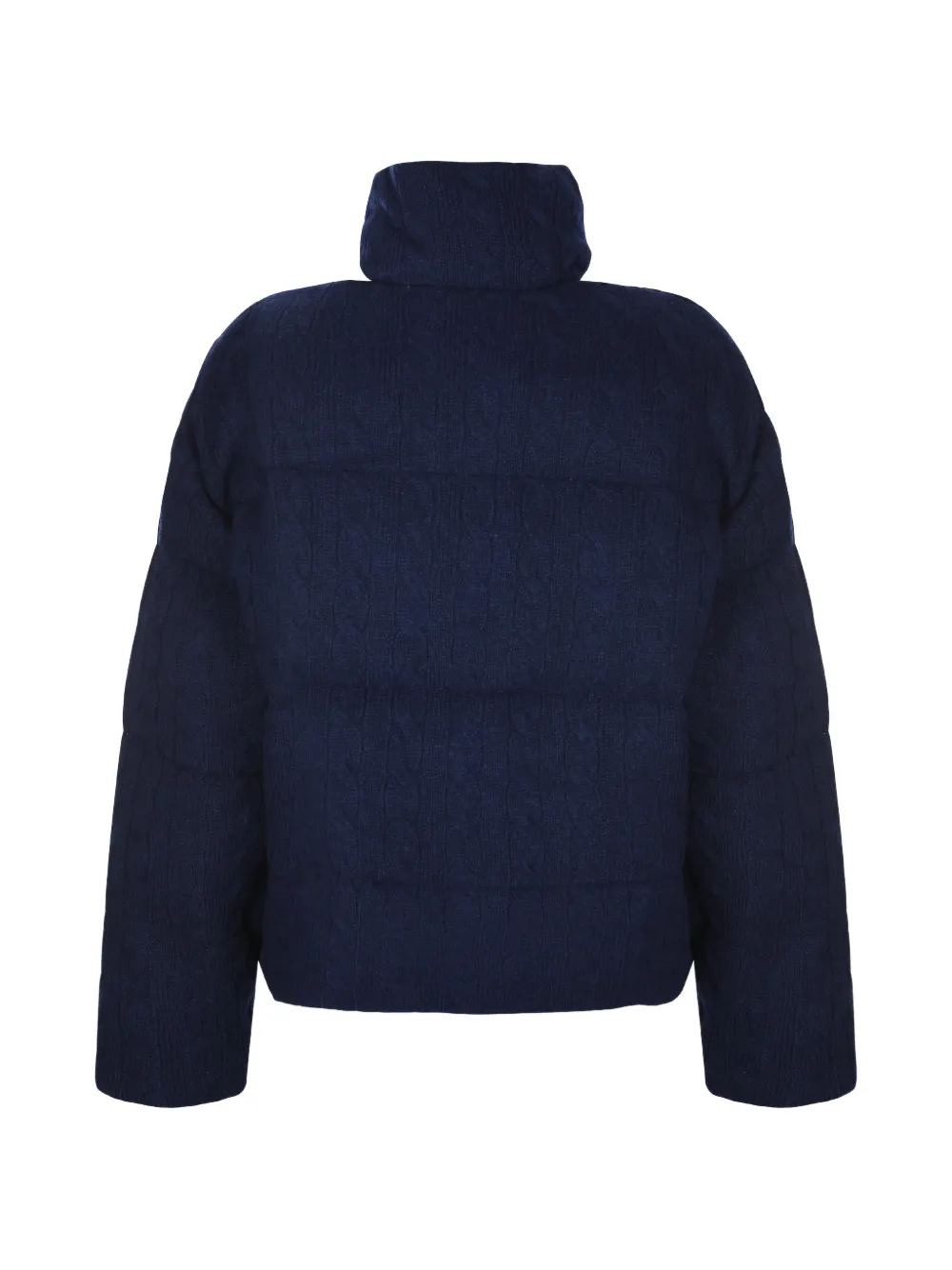 Polo Ralph Lauren Kabelgebreide gewatteerde jas Blauw