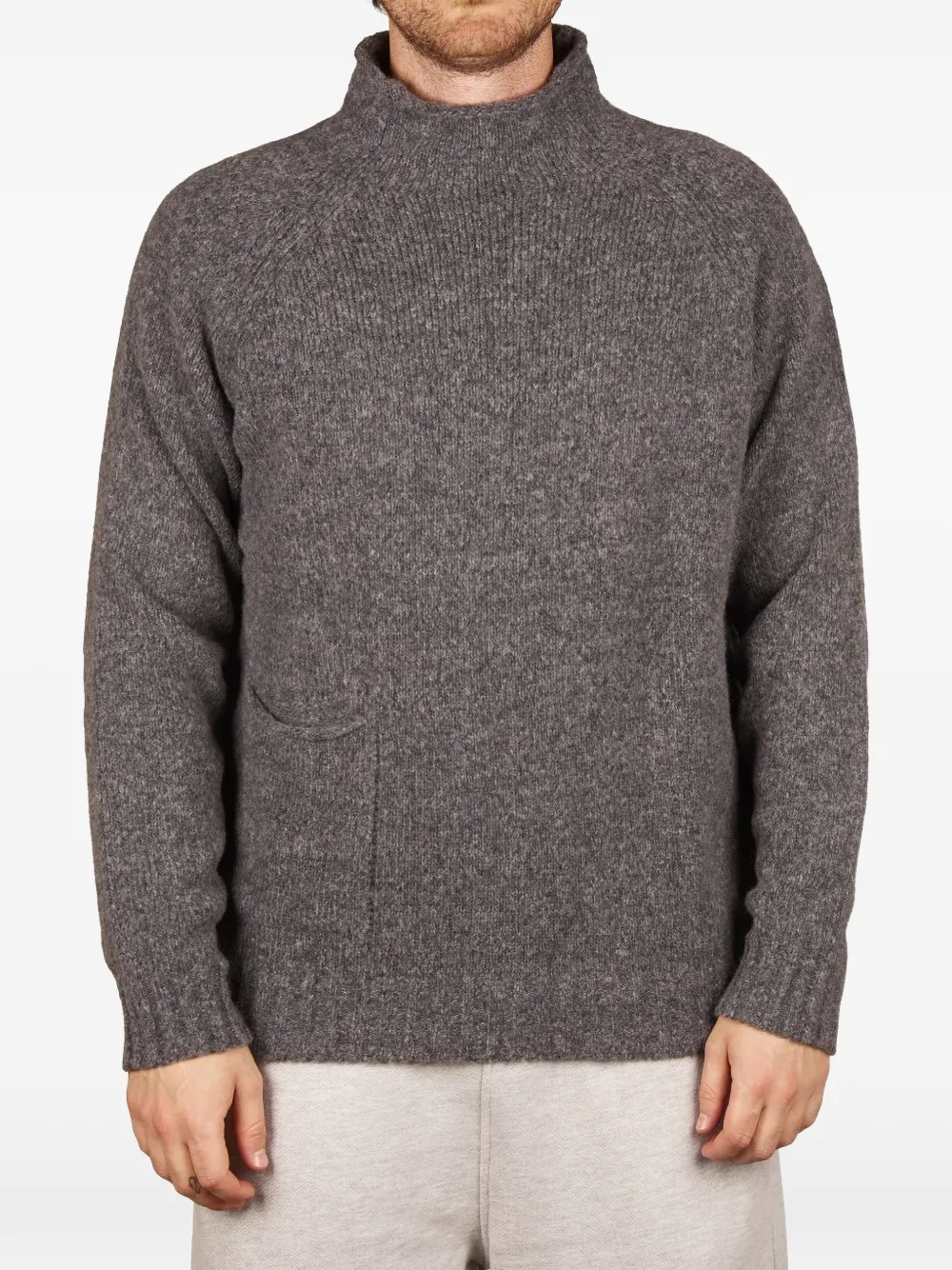 Roberto Collina high-neck raglan-sleeve sweater Grijs