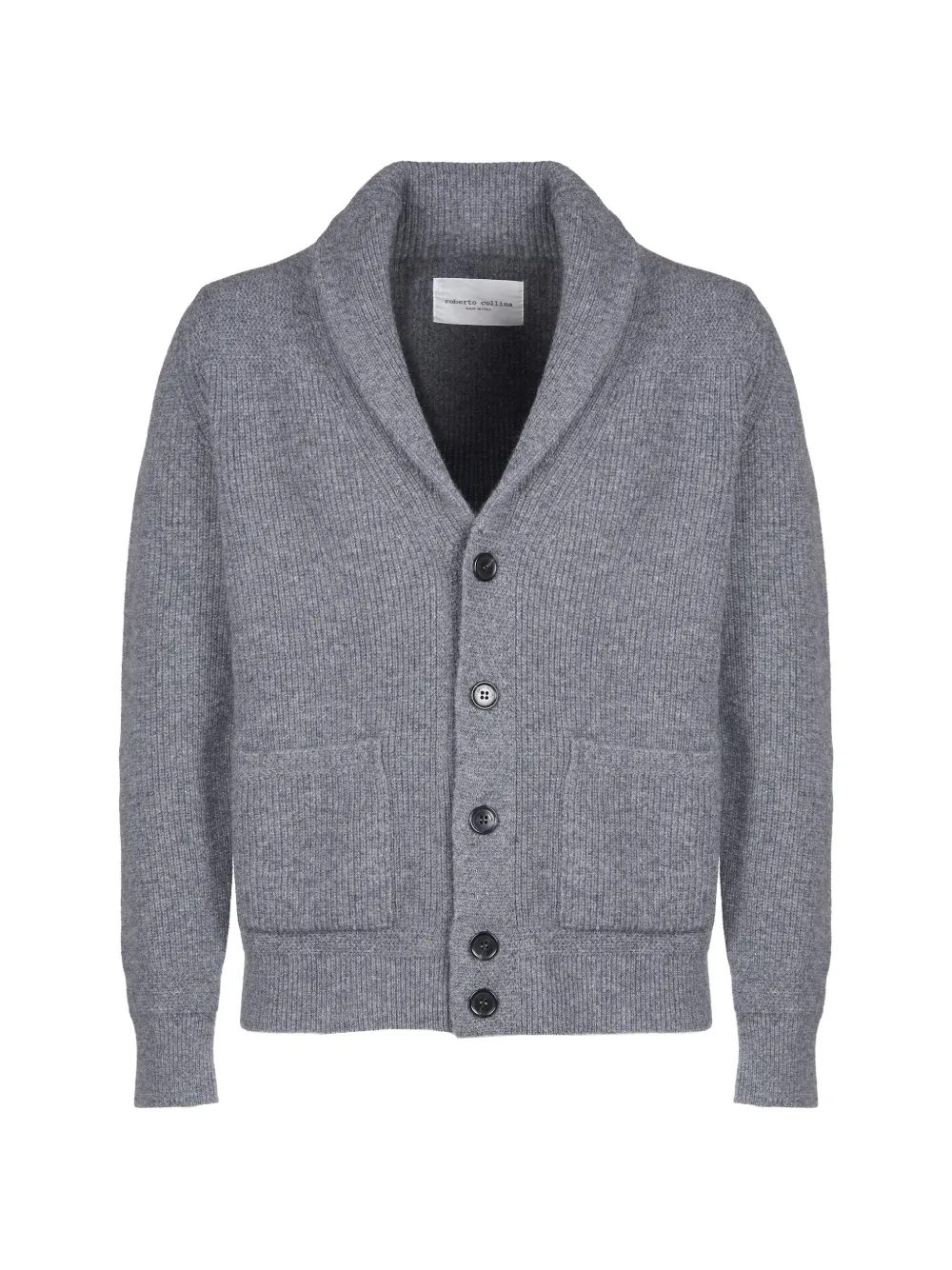 Roberto Collina ribbed shawl-collar cardigan - Grigio