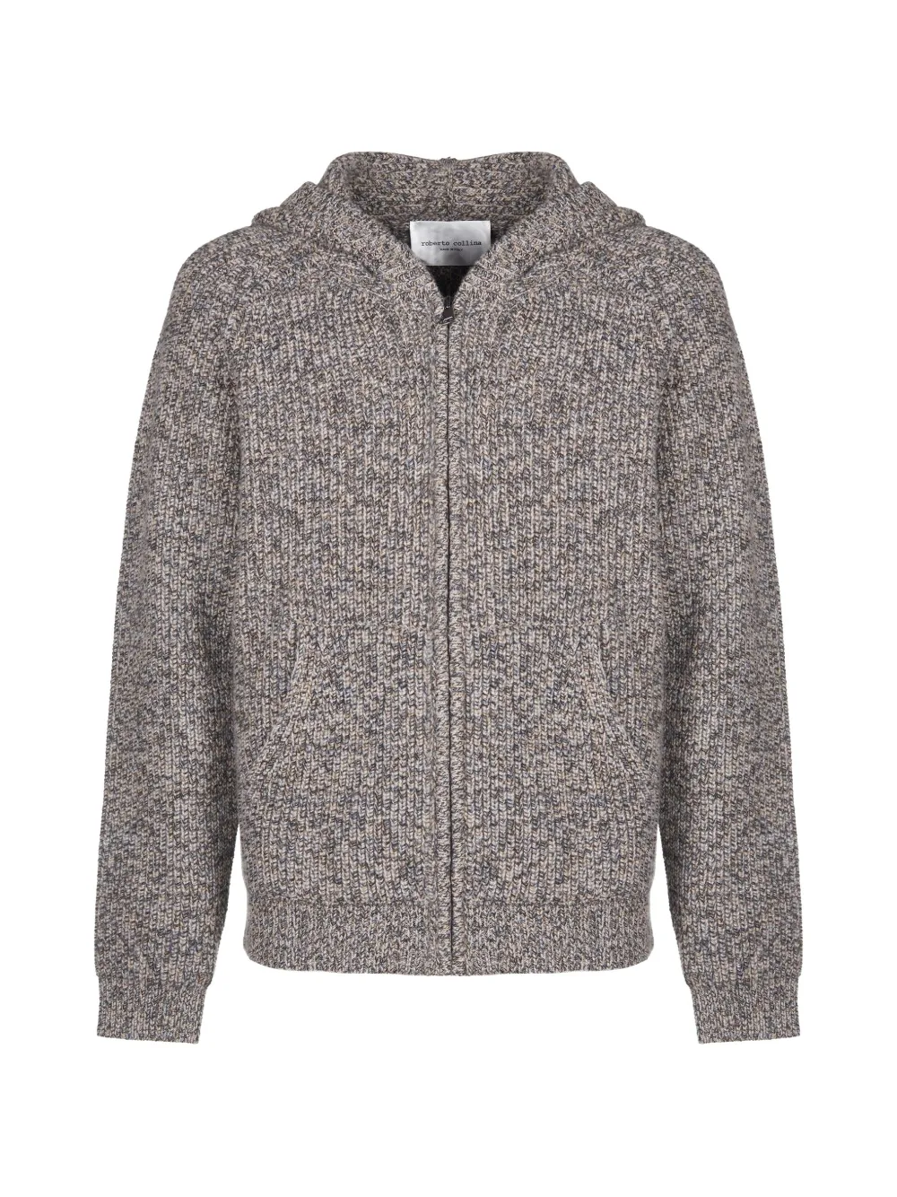 Roberto Collina chunky-knit zip-up hoodie - Grigio