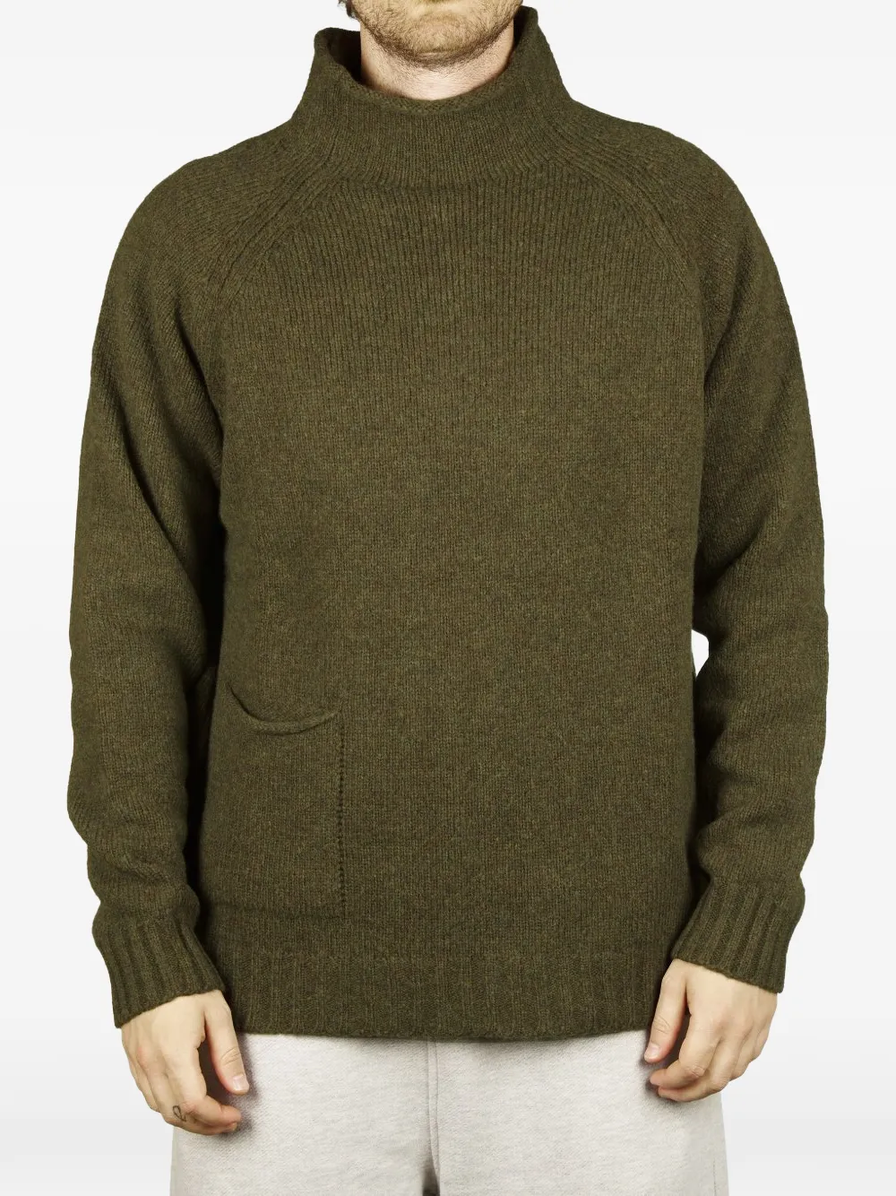Roberto Collina ribbed-knit high-neck sweater Groen