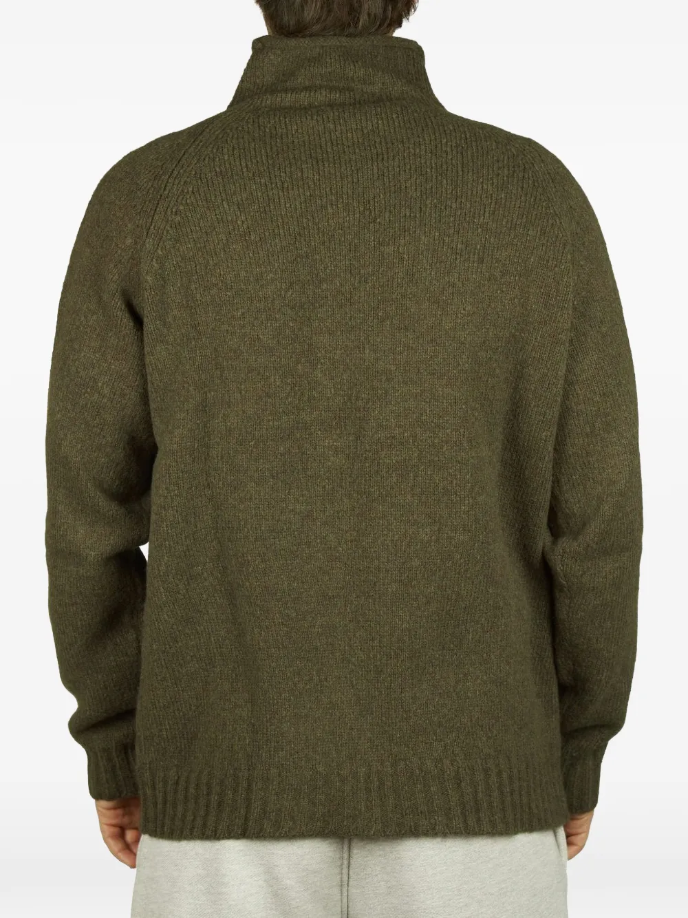 Roberto Collina ribbed-knit high-neck sweater Groen