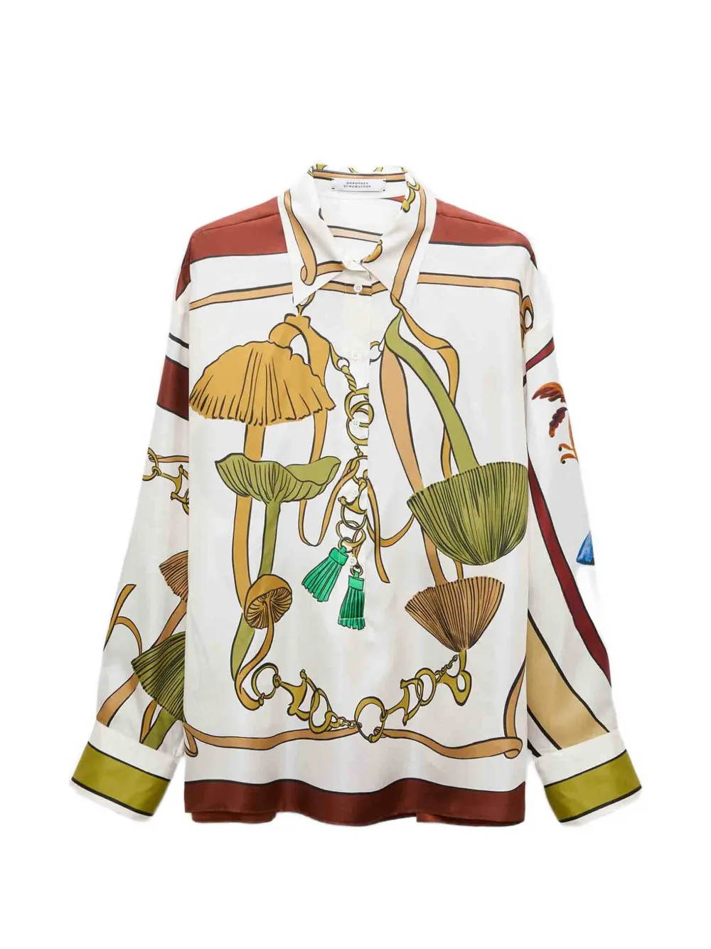 Dorothee Schumacher ribbon-print silk shirt - Weiß