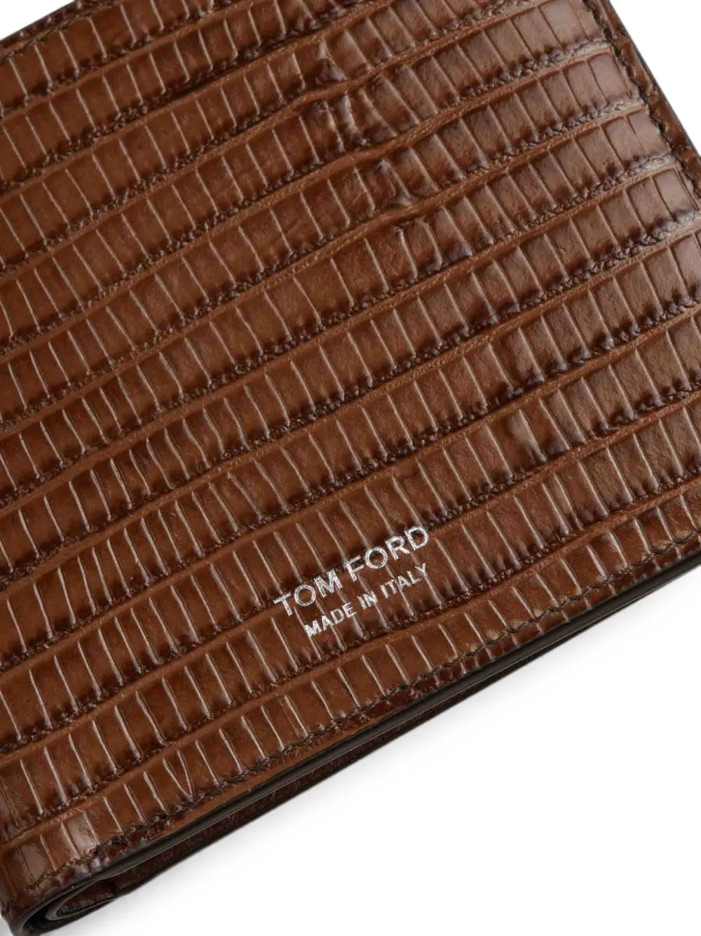 TOM FORD lizard-effect leather wallet Bruin